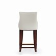 Manhattan Comfort Shubert Counter Stool with Solid Wood Frame in Ivory
