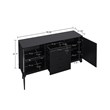 Manhattan Comfort Sheridan Sideboard Cabinet made from Engineered Wood in Black