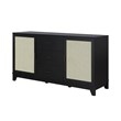 Manhattan Comfort Sheridan Sideboard Cabinet made from Engineered Wood in Black