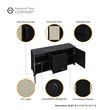 Manhattan Comfort Sheridan Sideboard Cabinet made from Engineered Wood in Black