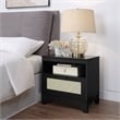 Manhattan Comfort Sheridan Nightstand made from Engineered Wood in Black