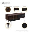 Manhattan Comfort Duane TV Stand from Engineered Wood in Dark Brown & Black
