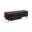 Manhattan Comfort Duane TV Stand from Engineered Wood in Dark Brown & Black