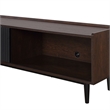 Manhattan Comfort Duane TV Stand from Engineered Wood in Dark Brown & Black