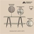 Manhattan Comfort Celine Side Table Console from Engineered Wood in Rustic Gray