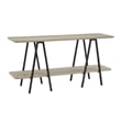 Manhattan Comfort Celine Side Table Console from Engineered Wood in Rustic Gray