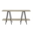 Manhattan Comfort Celine Side Table Console from Engineered Wood in Rustic Gray