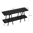 Manhattan Comfort Celine Side Table Console from Engineered Wood in Black