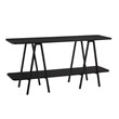 Manhattan Comfort Celine Side Table Console from Engineered Wood in Black