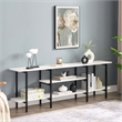 Manhattan Comfort Celine Side Table Console from Engineered Wood in White