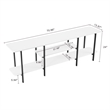 Manhattan Comfort Celine Side Table Console from Engineered Wood in White
