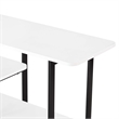 Manhattan Comfort Celine Side Table Console from Engineered Wood in White