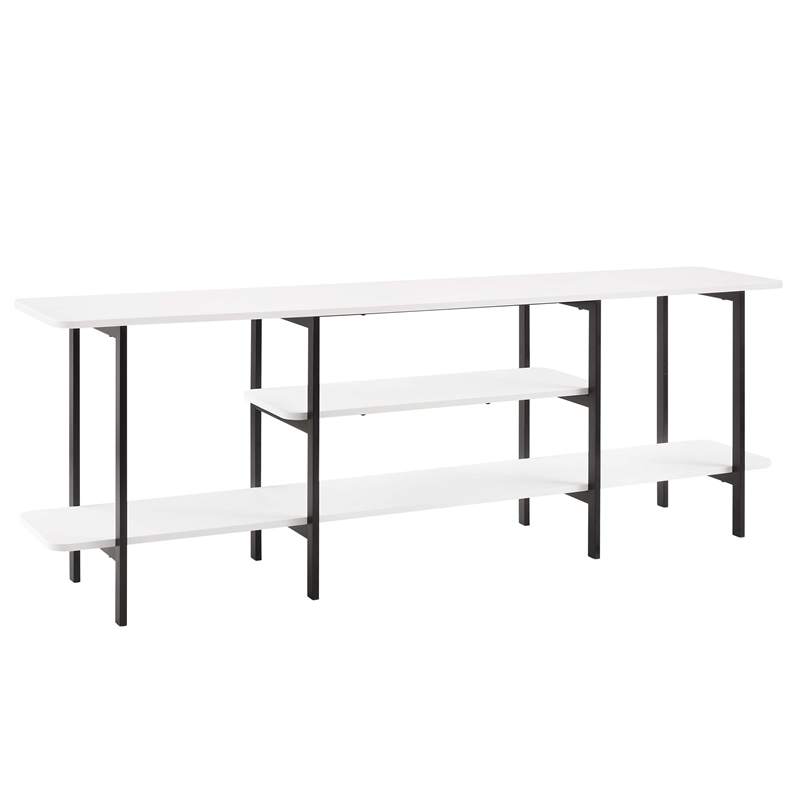 Manhattan Comfort Celine Side Table Console from Engineered Wood in White