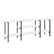 Manhattan Comfort Celine Side Table Console from Engineered Wood in White