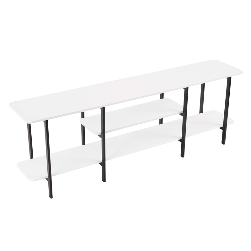 Manhattan Comfort Celine Side Table Console from Engineered Wood in White
