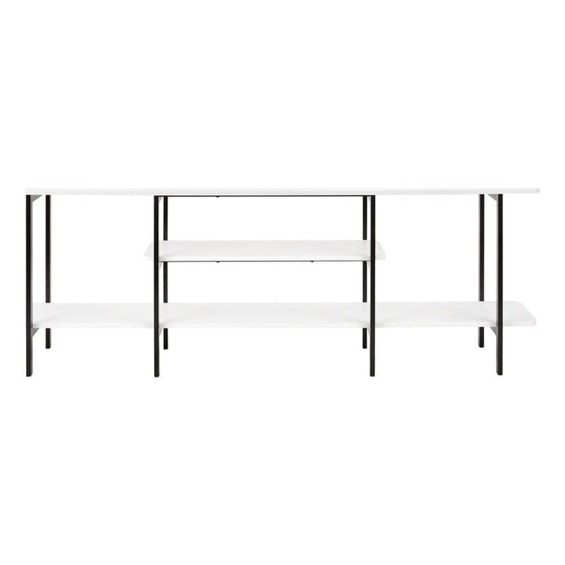 Manhattan Comfort Celine Side Table Console from Engineered Wood in White