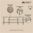 Manhattan Comfort Celine Side Table Console from Engineered Wood in Rustic Gray