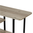 Manhattan Comfort Celine Side Table Console from Engineered Wood in Rustic Gray