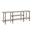 Manhattan Comfort Celine Side Table Console from Engineered Wood in Rustic Gray