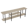 Manhattan Comfort Celine Side Table Console from Engineered Wood in Rustic Gray
