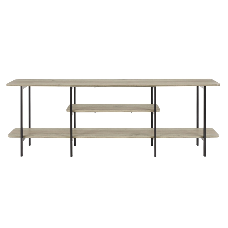 Manhattan Comfort Celine Side Table Console from Engineered Wood in Rustic Gray