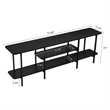 Manhattan Comfort Celine Side Table Console from Engineered Wood in Black