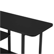 Manhattan Comfort Celine Side Table Console from Engineered Wood in Black
