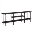 Manhattan Comfort Celine Side Table Console from Engineered Wood in Black