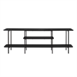 Manhattan Comfort Celine Side Table Console from Engineered Wood in Black