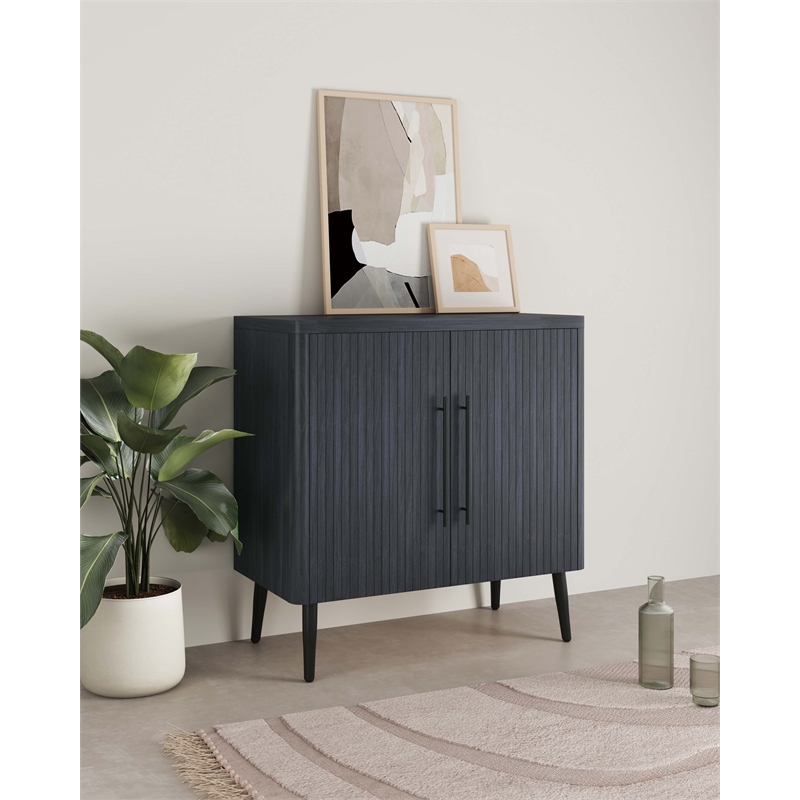Manhattan Comfort Jodie Accent Cabinet made from Engineered Wood - Charcoal Gray
