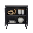 Manhattan Comfort Jodie Accent Cabinet made from Engineered Wood - Charcoal Gray