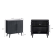 Manhattan Comfort Jodie Accent Cabinet made from Engineered Wood - Charcoal Gray