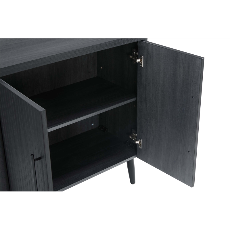 Manhattan Comfort Jodie Accent Cabinet made from Engineered Wood - Charcoal Gray