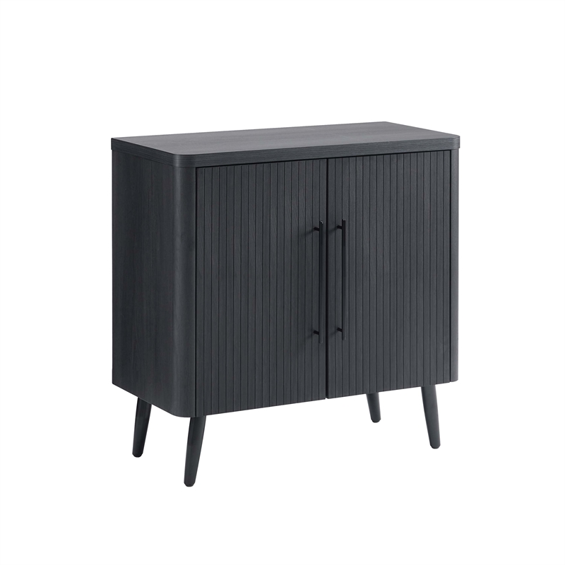 Manhattan Comfort Jodie Accent Cabinet made from Engineered Wood - Charcoal Gray