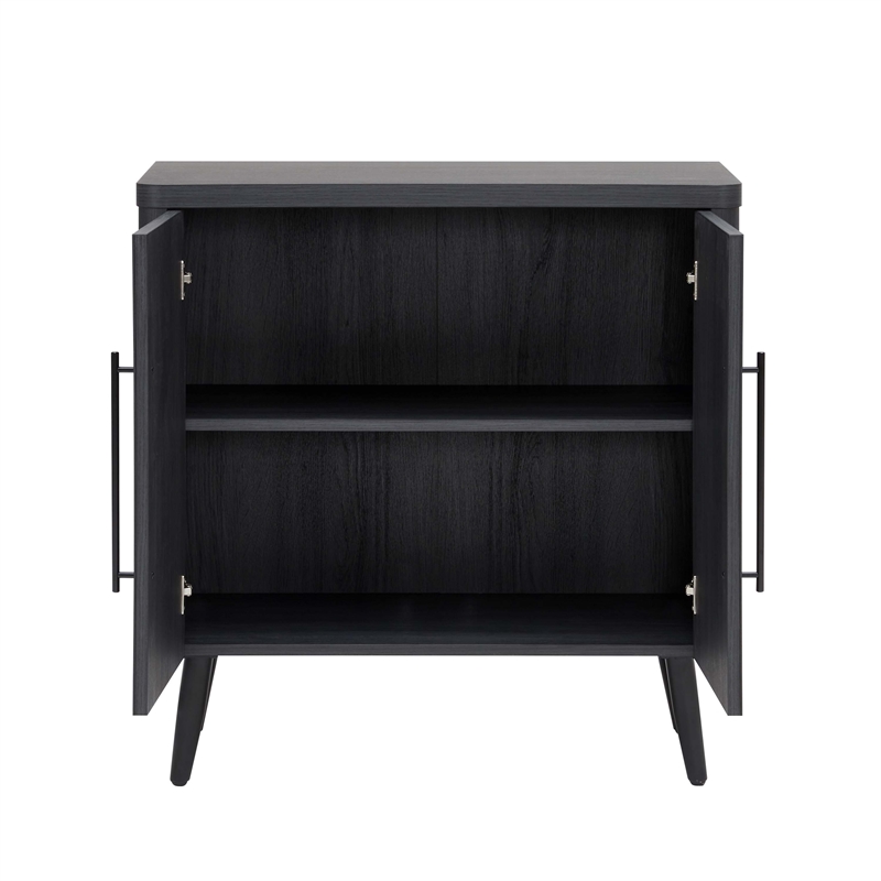 Manhattan Comfort Jodie Accent Cabinet made from Engineered Wood - Charcoal Gray