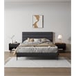 Manhattan Comfort Duane Nightstand from Engineered Wood in Dark Brown and Black