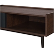 Manhattan Comfort Duane Coffee Table - Engineered Wood - Dark Brown & Black