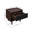 Duane End Table and Coffee Table from Engineered Wood in Dark Brown & Black