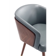 Reeva Dining Chair with Solid Wood Legs in Walnut and Graphite Gray