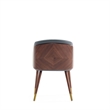 Reeva Dining Chair with Solid Wood Legs in Walnut and Graphite Gray