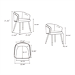 Reeva Dining Chair with Solid Wood Legs in Walnut and Cream