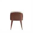 Reeva Dining Chair with Solid Wood Legs in Walnut and Cream
