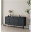 Manhattan Comfort Jodie Sideboard made from Engineered Wood in Charcoal Gray