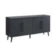 Manhattan Comfort Jodie Sideboard made from Engineered Wood in Charcoal Gray