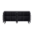 Manhattan Comfort Jodie Sideboard made from Engineered Wood in Charcoal Gray