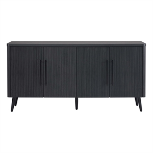 Manhattan Comfort Jodie Sideboard made from Engineered Wood in Charcoal Gray