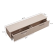 Manhattan Comfort Jodie TV Stand made from Engineered Wood in Light Oak