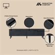 Manhattan Comfort Jodie TV Stand made from Engineered Wood in Charcoal Gray