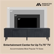 Manhattan Comfort Jodie TV Stand made from Engineered Wood in Charcoal Gray
