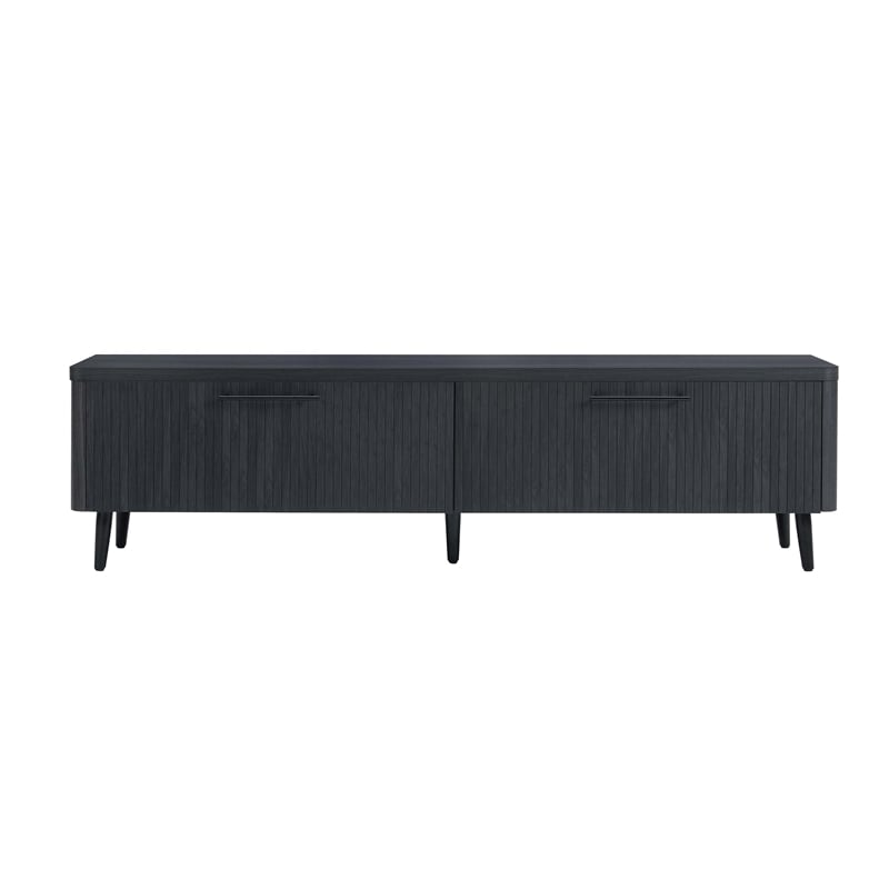 Manhattan Comfort Jodie TV Stand made from Engineered Wood in Charcoal Gray
